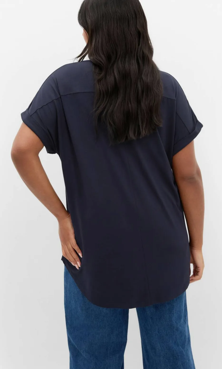 Kiran Hi-Lo Tee - navy