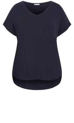 Kiran Hi-Lo Tee - navy