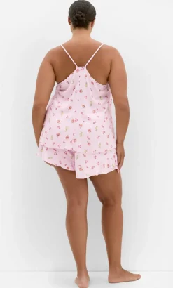 Kitty Berry Print Pyjama Set - baby pink