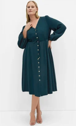 Kristina Midi Dress - deep teal