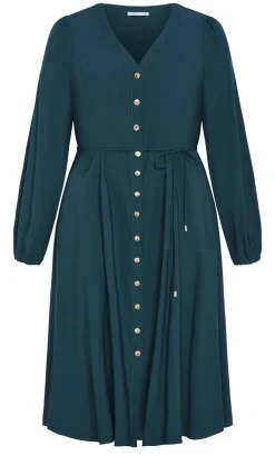 Kristina Midi Dress - deep teal