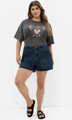 Kyra Cotton Tee - black wash