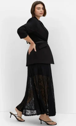 Lacey Maxi Skirt - black