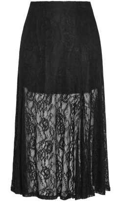 Lacey Maxi Skirt - black