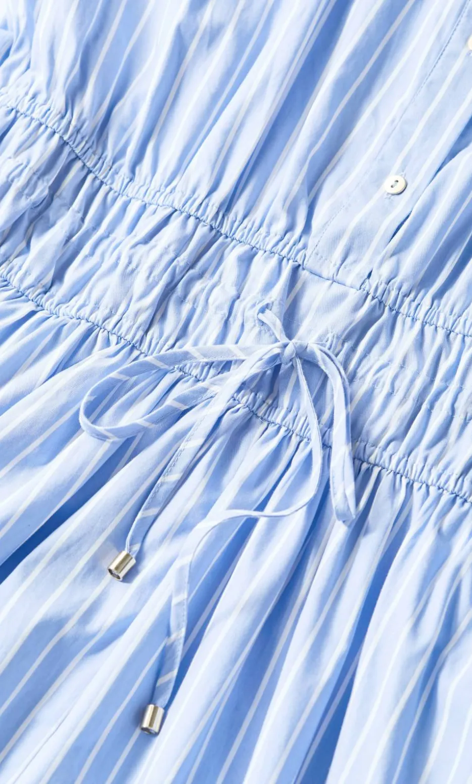 Lana Elbow Sleeve Shirt Dress - sky blue
