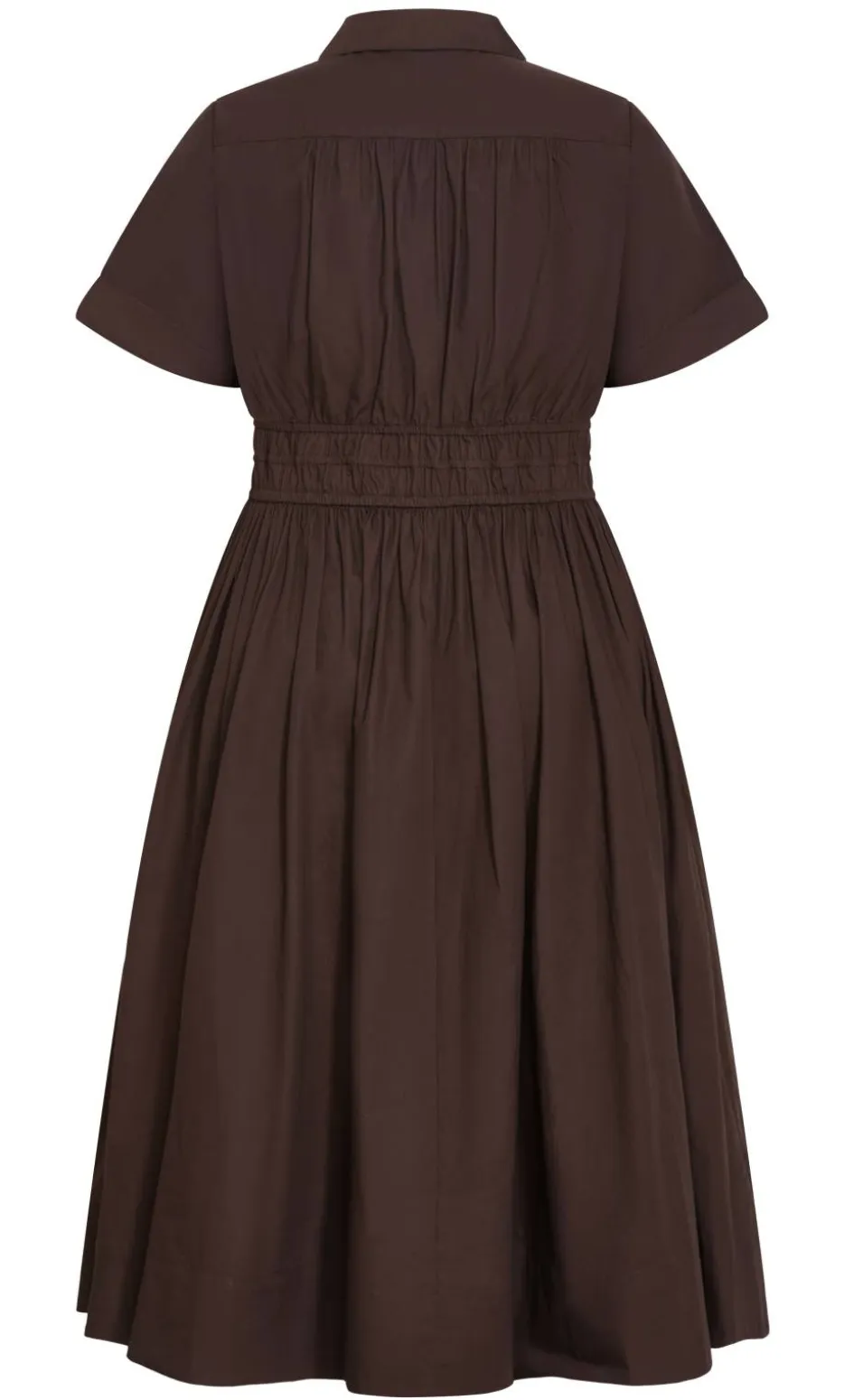 Lana Midi Shirt Dress - chocolate