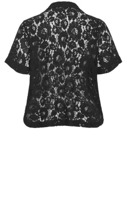 Lani Lace Shirt - black