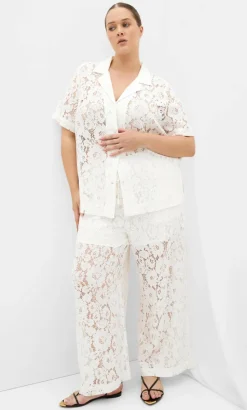 Lani Lace Shirt - ivory
