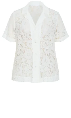 Lani Lace Shirt - ivory
