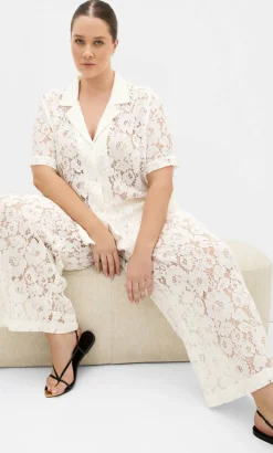 Lani Lace Shirt - ivory
