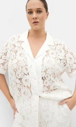 Lani Lace Shirt - ivory