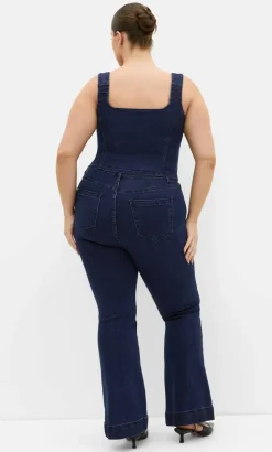 Lara Denim Corset Top - dark wash