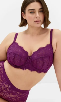 Lara Underwire Bra - purple iris