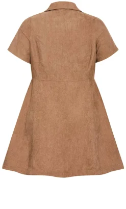 Leia Short Sleeve Mini Dress - caramel