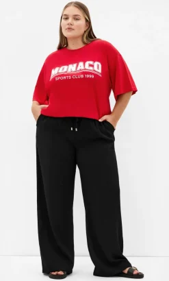 Leia Wide Leg Pant - black