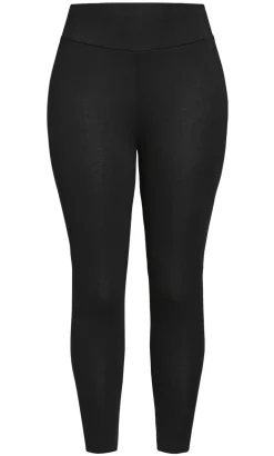 7/8 Length Wide Band Legging - black