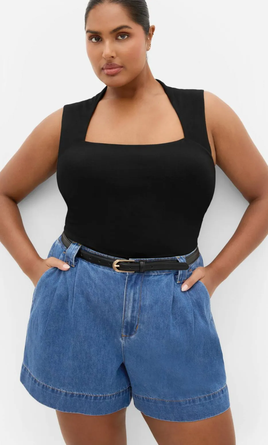 Lia Denim Short - mid wash