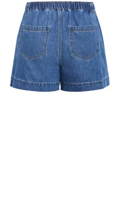 Lia Denim Short - mid wash