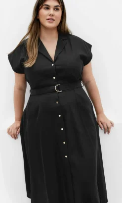 Liliana Linen Dress - black