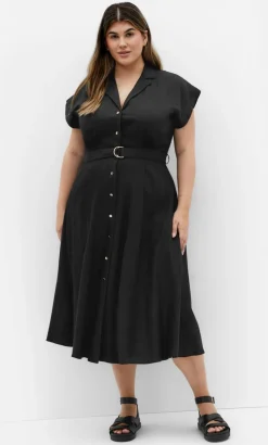 Liliana Linen Dress - black