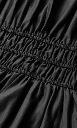 Lillian Cotton Midi Dress - black