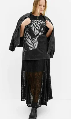 Liv Born Wild Oversized Cotton Tee - black