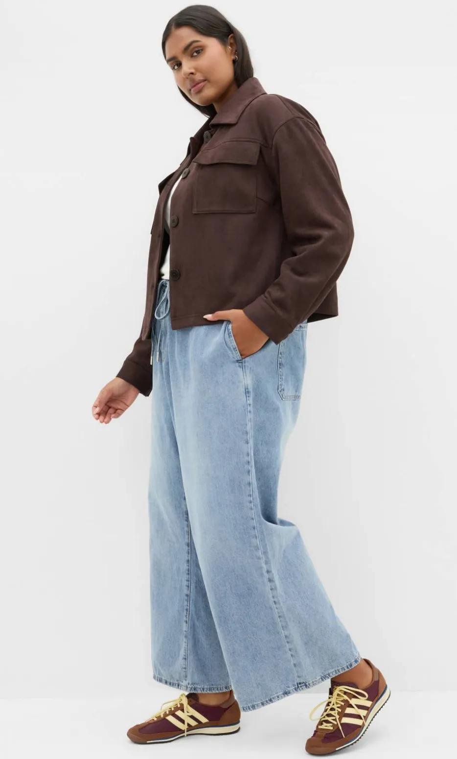 Liza Lightweight Suedette Jacket - espresso