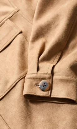 Liza Lightweight Suedette Jacket - caramel