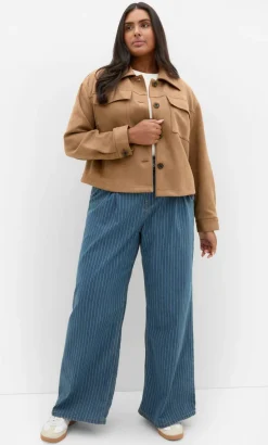 Liza Lightweight Suedette Jacket - caramel