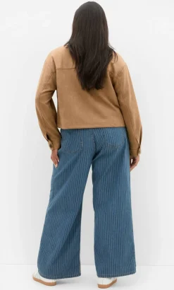 Liza Lightweight Suedette Jacket - caramel