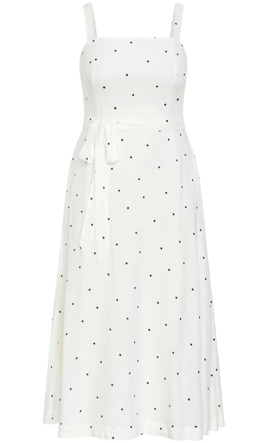 Lola Spot A-Line Maxi Dress - ivory