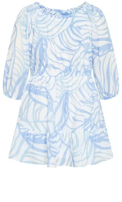 Lorelai Print Dress - blue