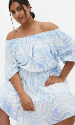 Lorelai Print Dress - blue