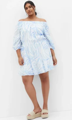 Lorelai Print Dress - blue