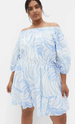 Lorelai Print Dress - blue