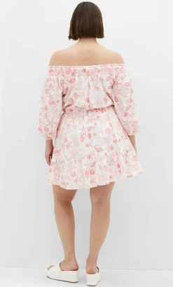 Lorelai Print Dress - coral