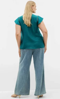 Lorelai Short Sleeve Top - emerald