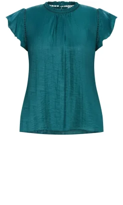 Lorelai Short Sleeve Top - emerald