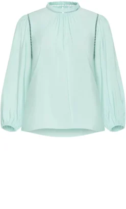 Lorena Long Sleeve Top - mint