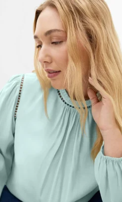Lorena Long Sleeve Top - mint