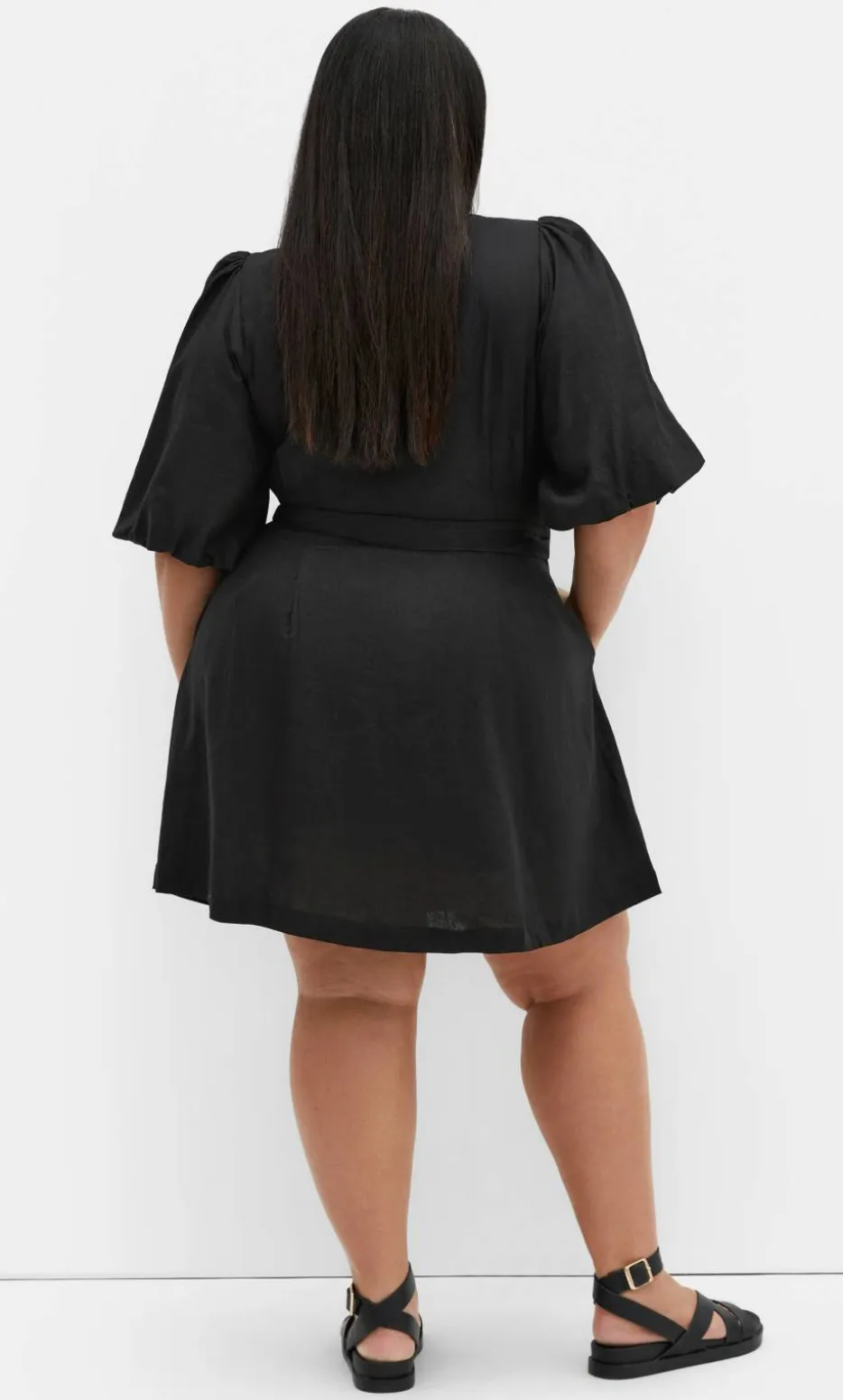 Lori Linen Dress - black