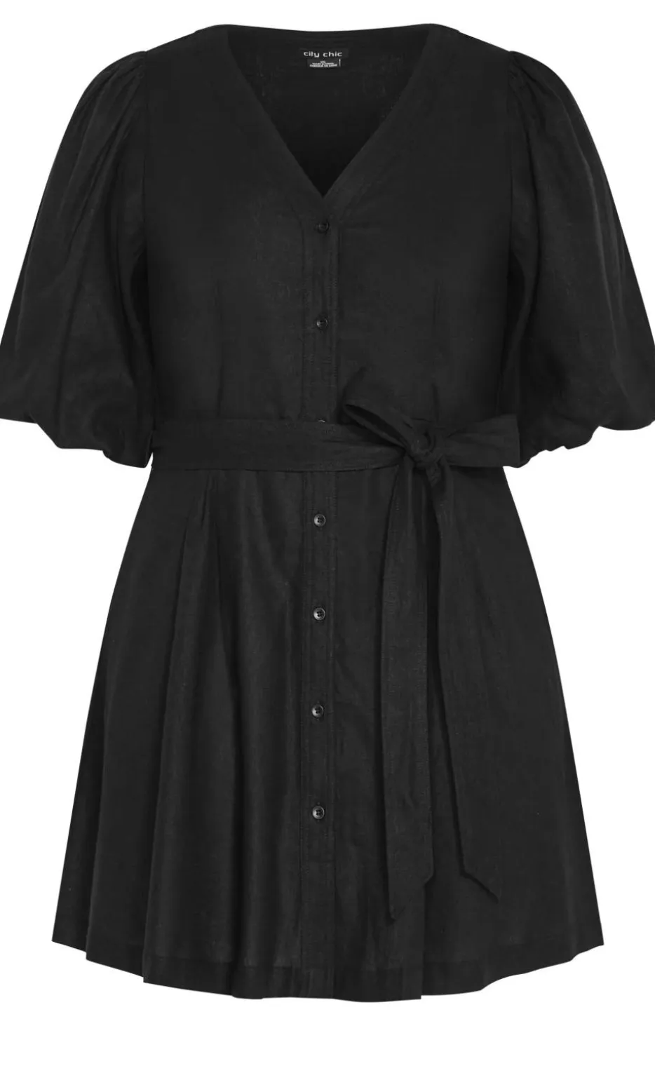 Lori Linen Dress - black