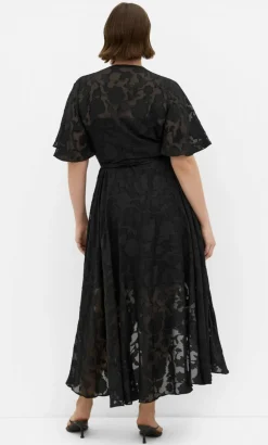 Love Wrap Maxi Dress - black