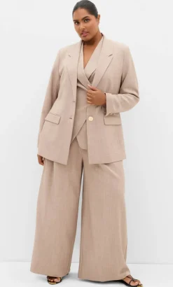 Luci Wide Leg Pant - latte
