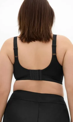 Luxe Cotton Wireless Bra - black