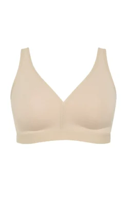 Luxe Cotton Wireless Bra - latte