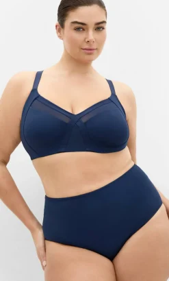 Luxe Microfibre 3 Pack Hi Brief - pink navy black