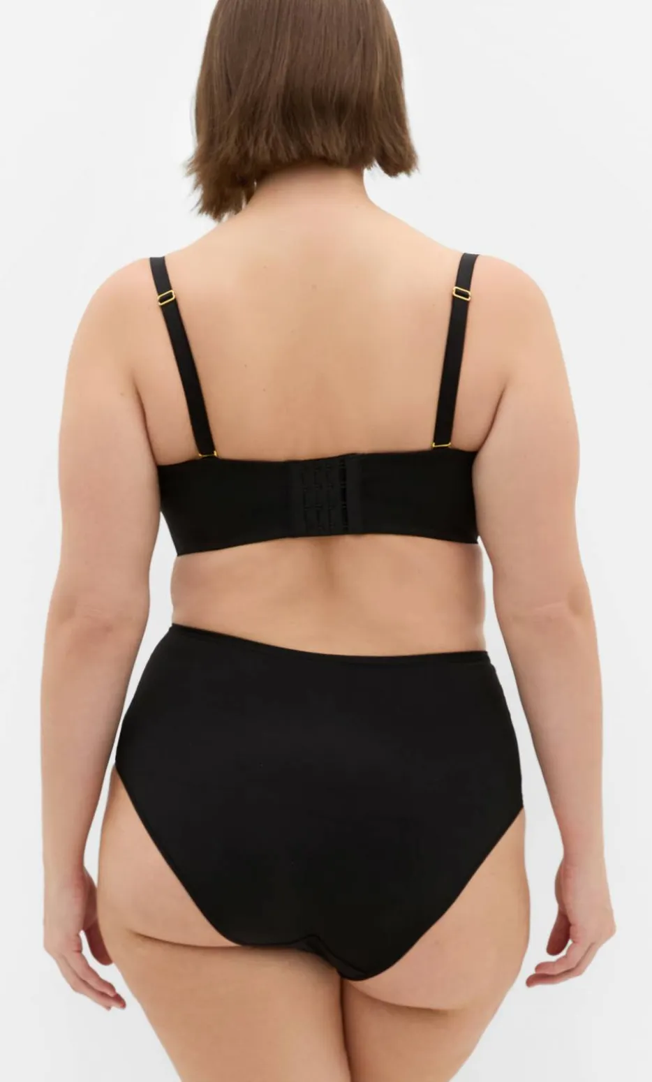 Luxe Microfibre 3 Pack Hi Brief - black