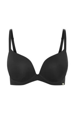 Luxe Microfibre Plunge T-Shirt Bra - black