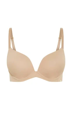 Luxe Microfibre Plunge T-Shirt Bra - cafe